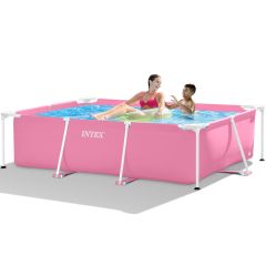 Intex Pool 220 x 150 x 60 - rosa | Rechteckiger Rahmenpool