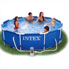 Intex Pool rund 305 x 76 | Metallrahmen mit Filterpumpe