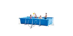 Intex Pool 450 x 220 x 84 | Rechteckiger Rahmenpool mit Filterpumpe