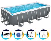 Bestway Schwimmbad 488 x 244 x 122 cm | Rechteckig Power Steel